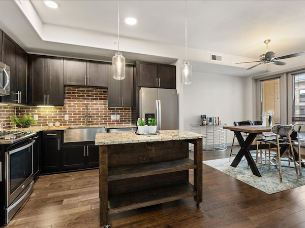 Kitchen with view of appliances
