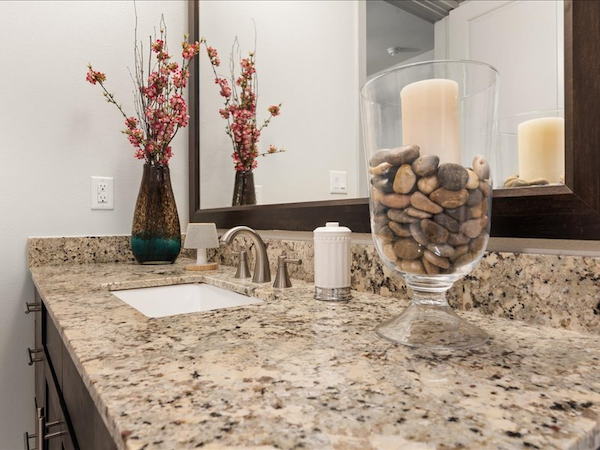 Bathroom with view of countertop