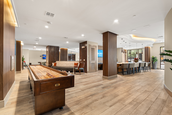 Sky lounge shuffleboard